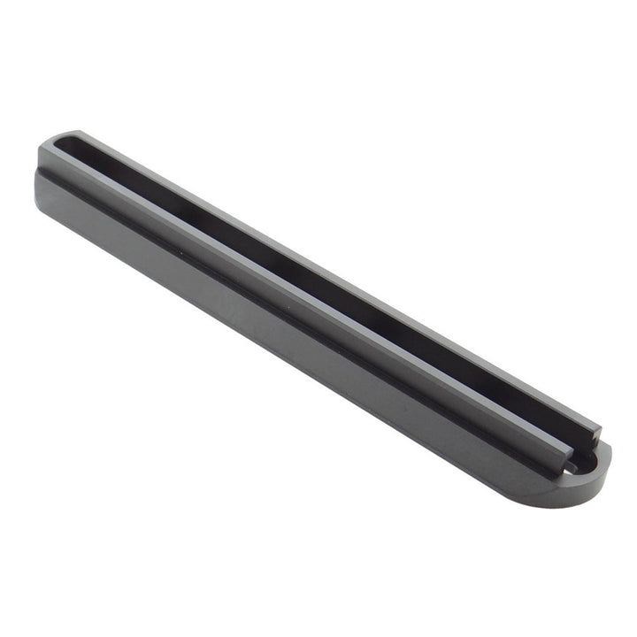 Nieload Sako TRG ARCA M-LOK rail viewed end-on down its length, showing the ARCA Swiss dovetail profile