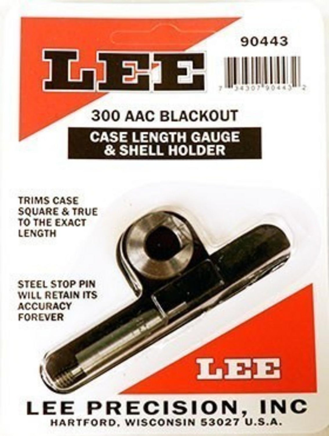 Lee Precision 300 AAC Blackout Case Length Gauge and Shell Holder