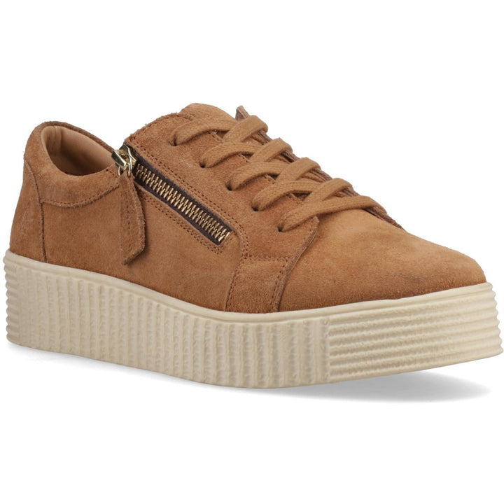 Tara Suede Trainer Tan
