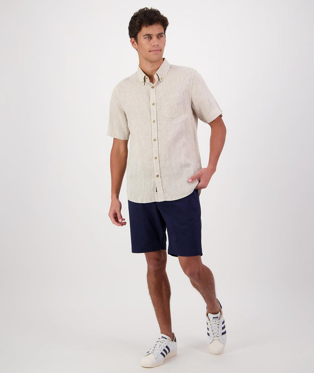Swanndri Men's Humber Linen Short Sleeve Shirt