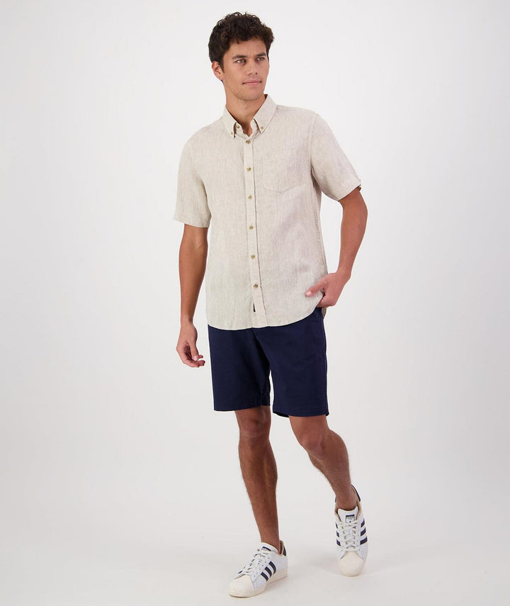 Swanndri Men's Humber Linen Short Sleeve Shirt