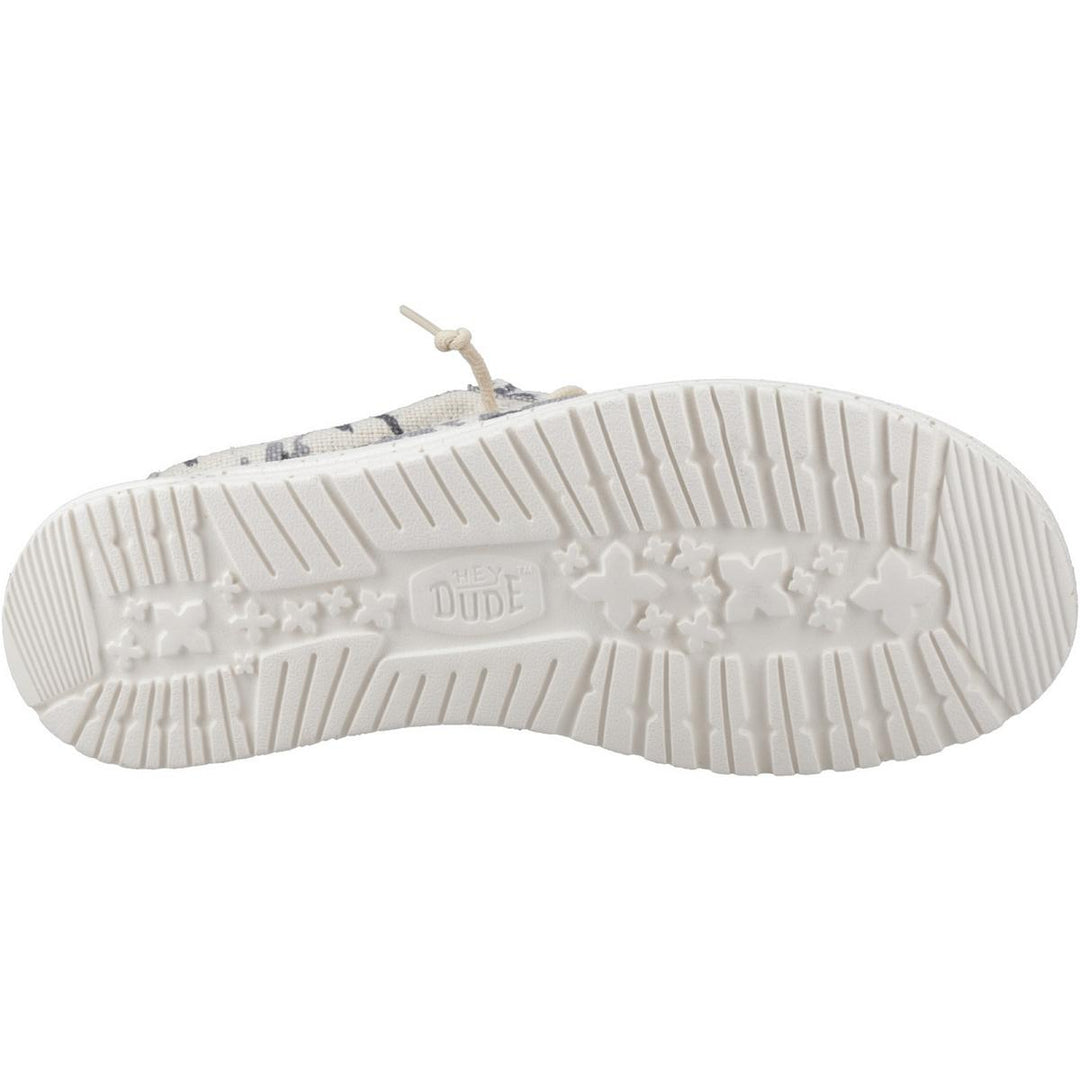 HEYDUDE Wally Palm Jute Shoes Egret/Cloud Blue