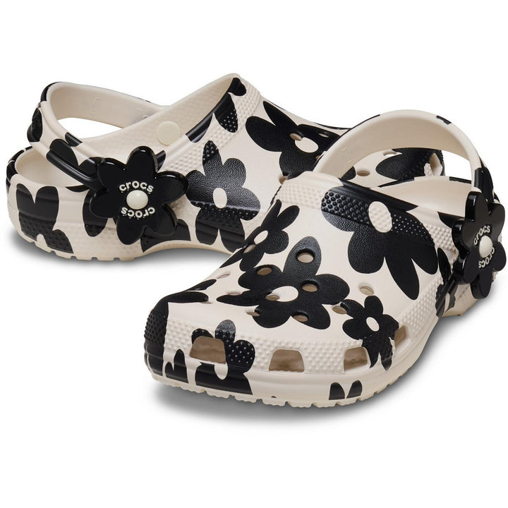 Classic Pop Petals Clog Kid Summit White/Black