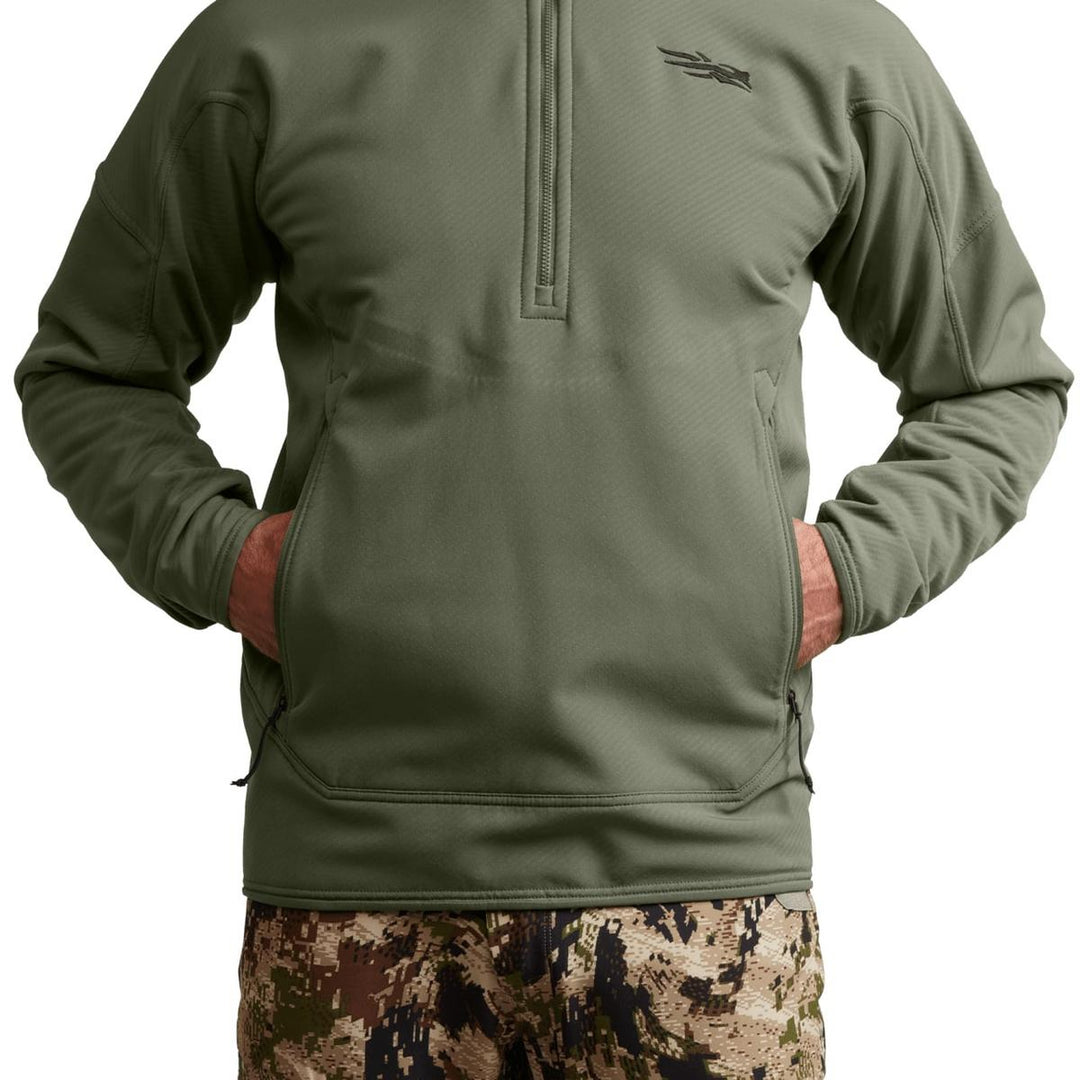 Sitka Alpha Fleece Hoodie - Olive Green