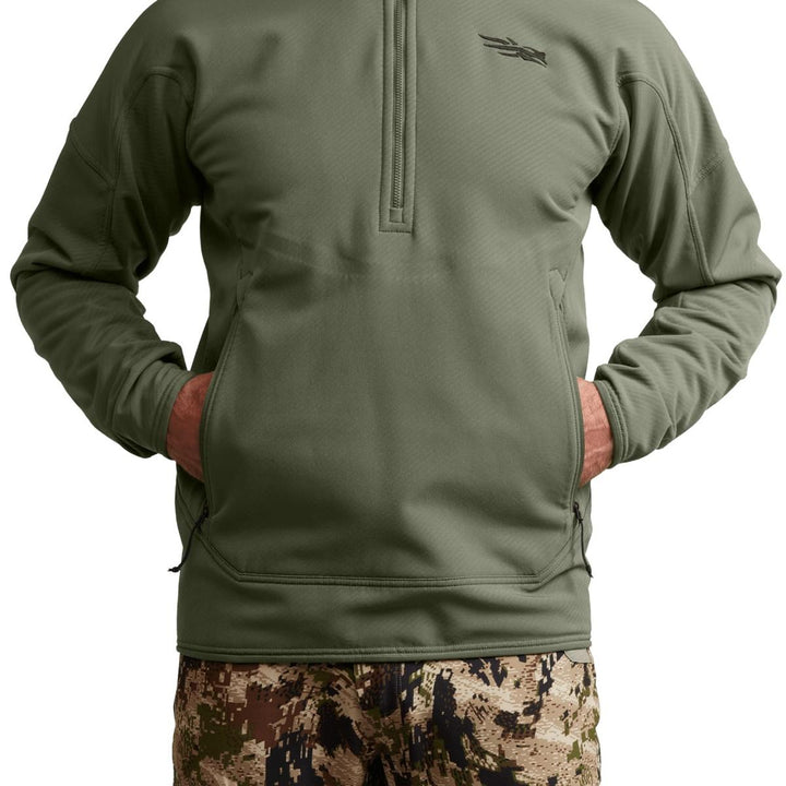 Sitka Alpha Fleece Hoodie - Olive Green