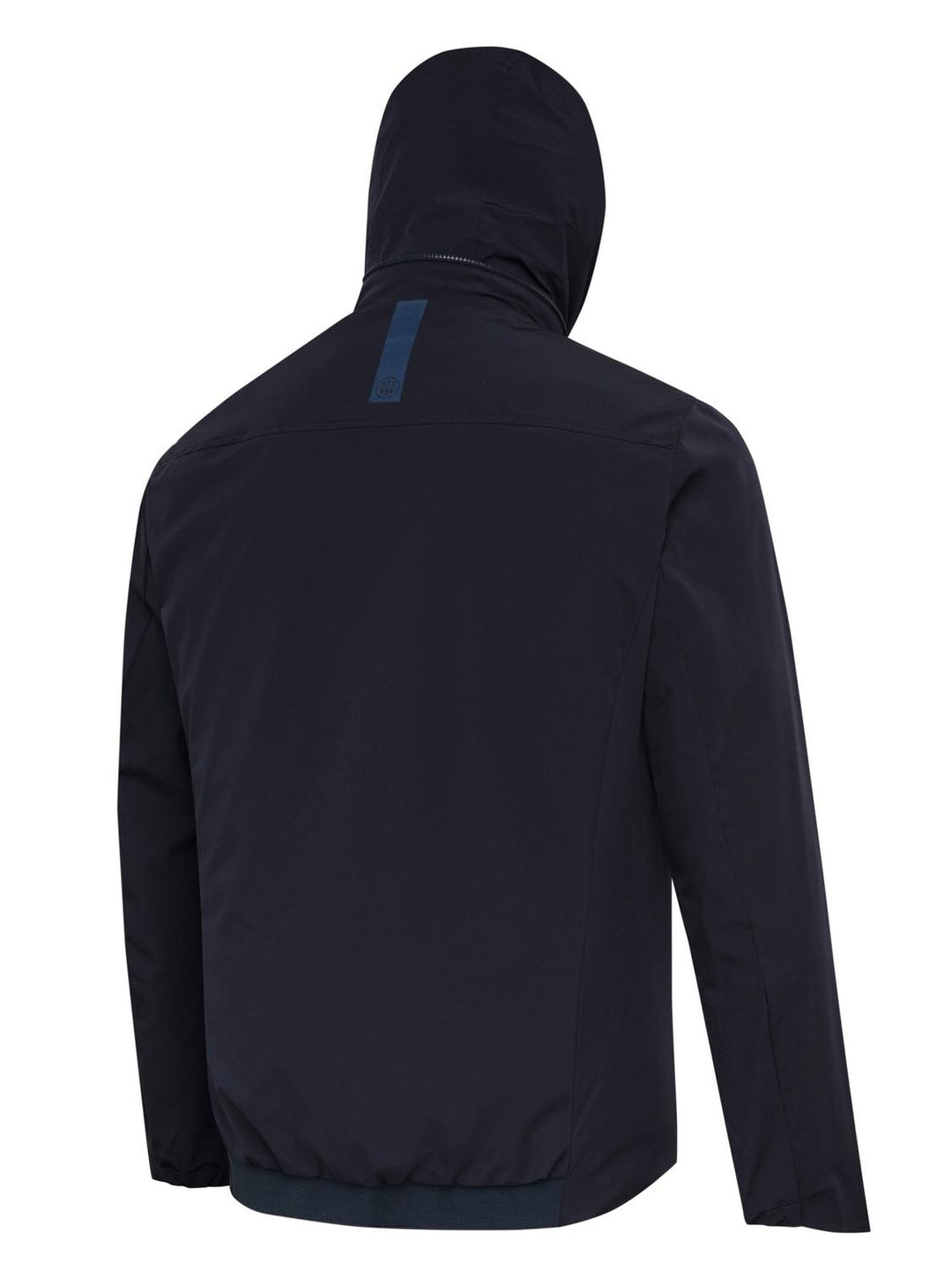 Beretta Pursuit 2 in 1 Jacket in navy blue, rear three-quarter view with hood up