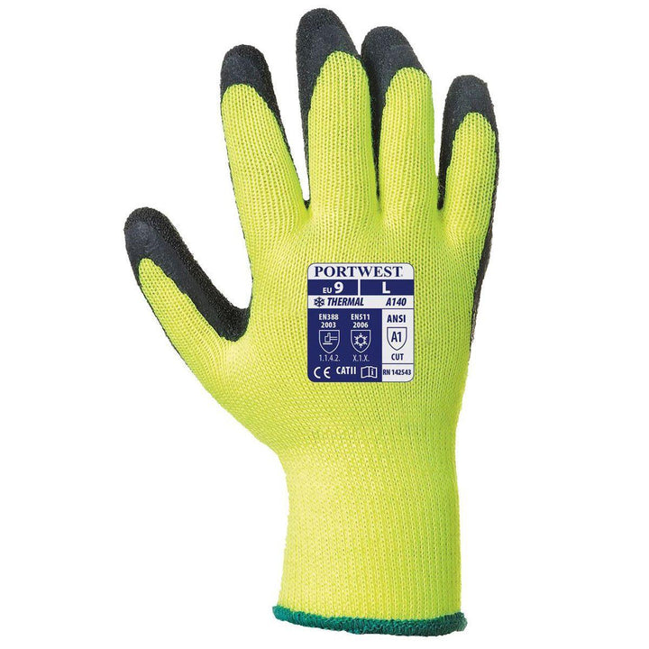 Portwest A140 Thermal Grip Latex Gloves 12 Pack