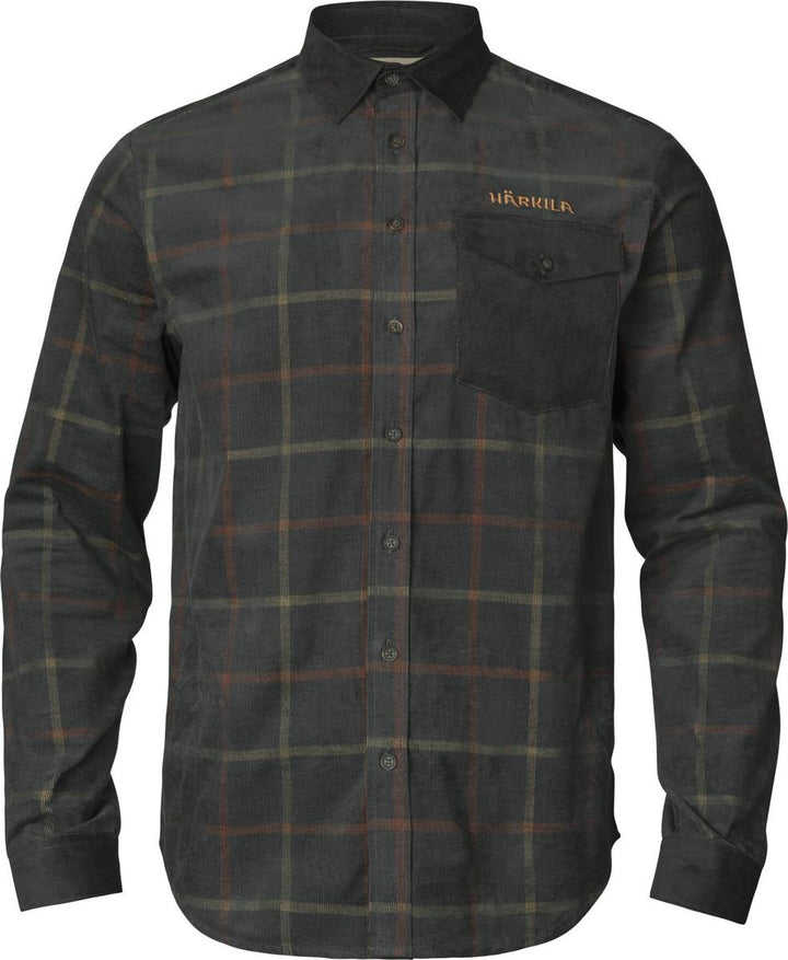 Harkila Kaldfjord corduroy check shirt Phantom
