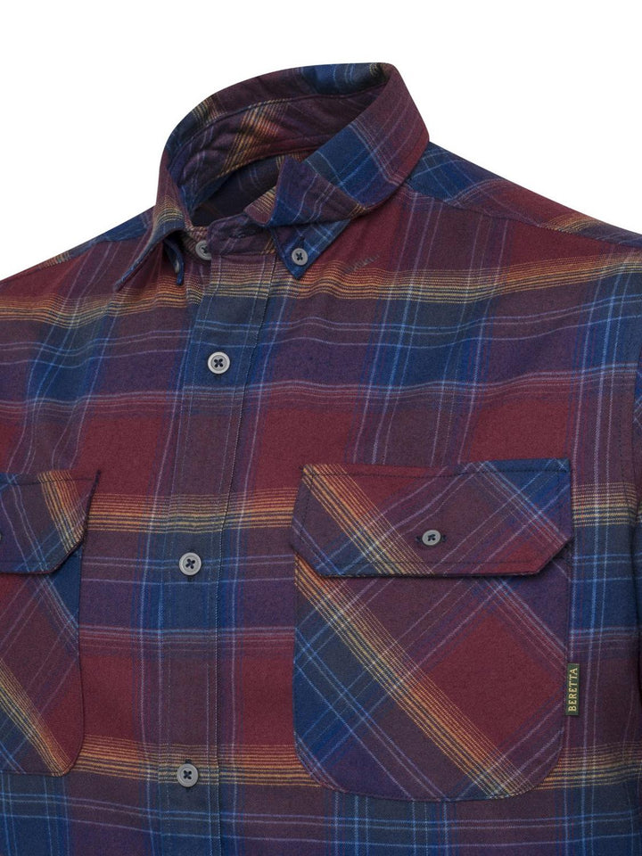 Beretta Cadet Flannel Shirt Burgundy Check – view 5