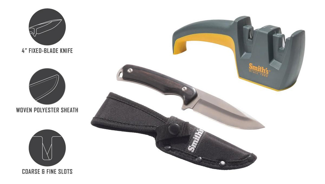 Smiths Smith's EdgeSport Fixed Blade Combo w/Knife & Edge Pro Sharpener