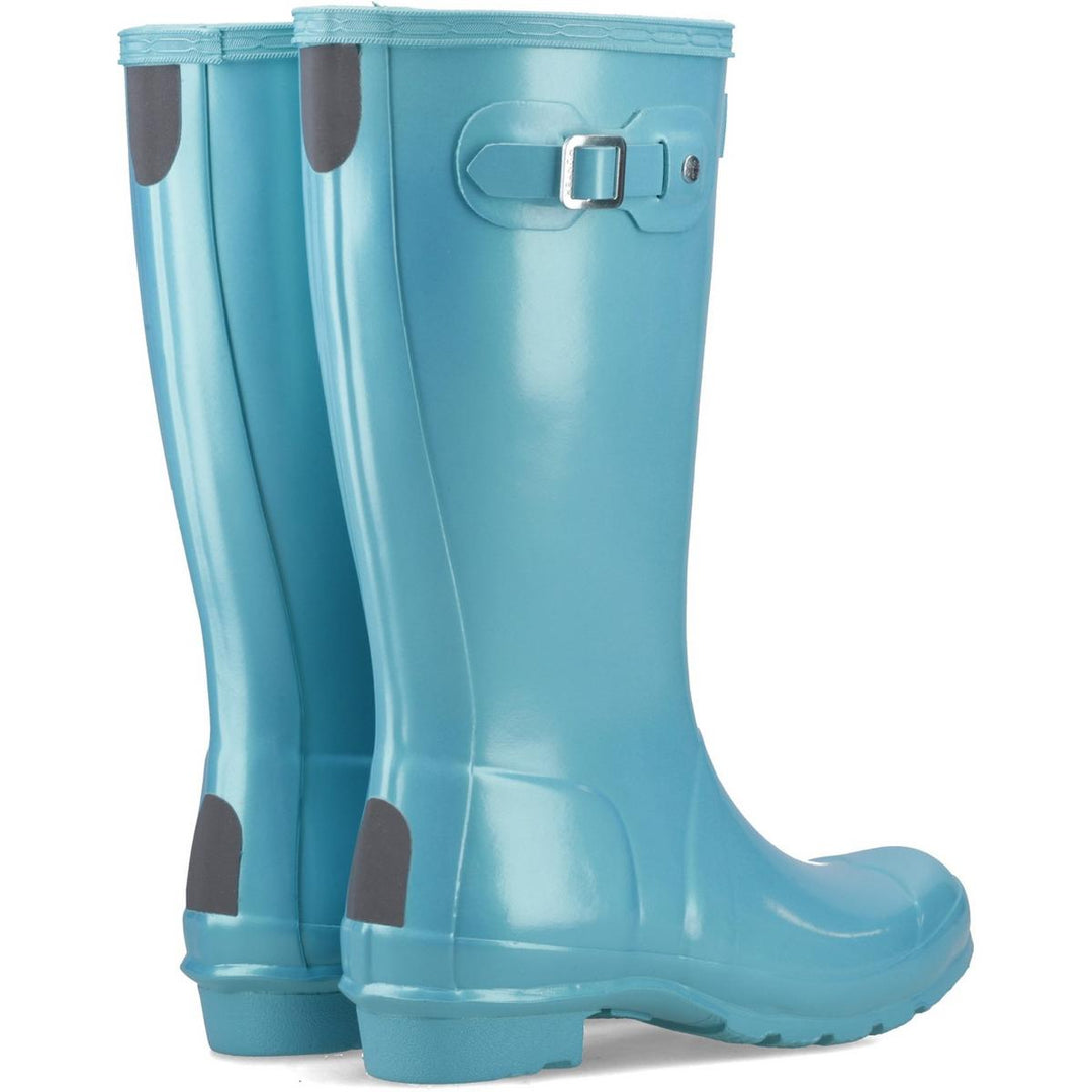 Hunter Original Pearlised Wellington Boots Pool Blue