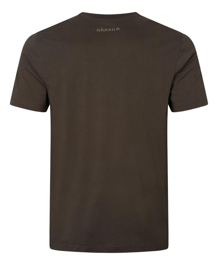 Harkila Härkila logo band S/S tshirt Shadow brown/Tarmac – view 2