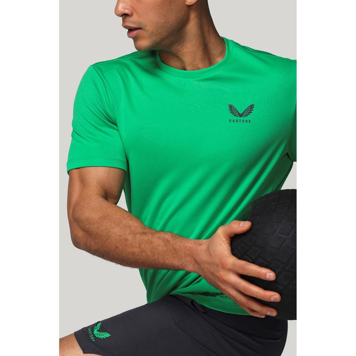 Castore Short Sleeve Tee Shirt JADE GREEN / GUNMETAL – view 7