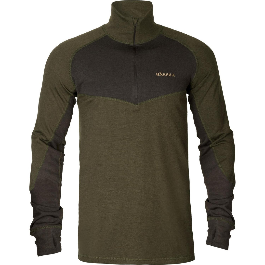 Harkila Base Warm Zip Neck Base Layer, Willow/Shadow – view 3