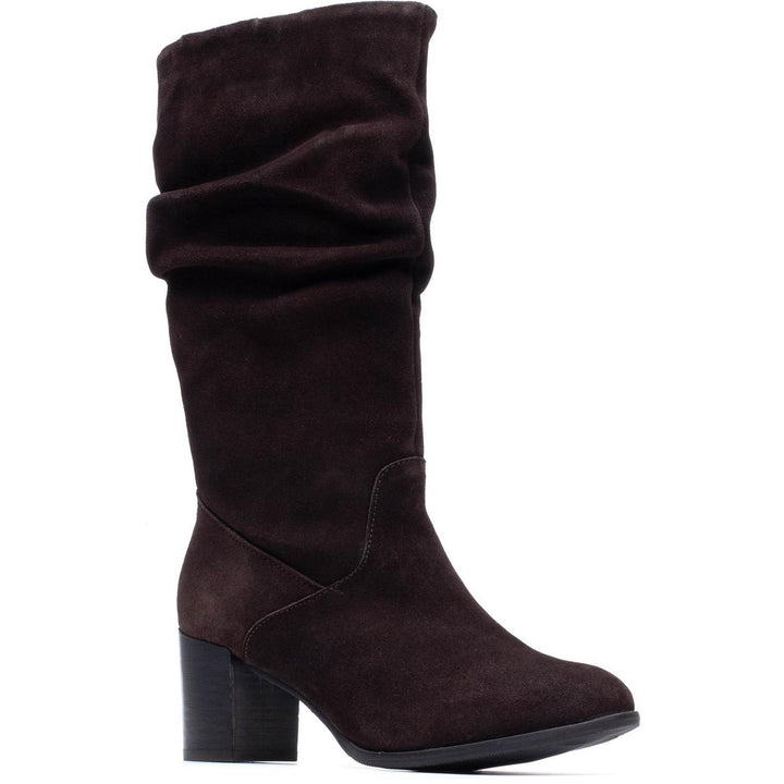 Cosima Ruched Boot Chocolate