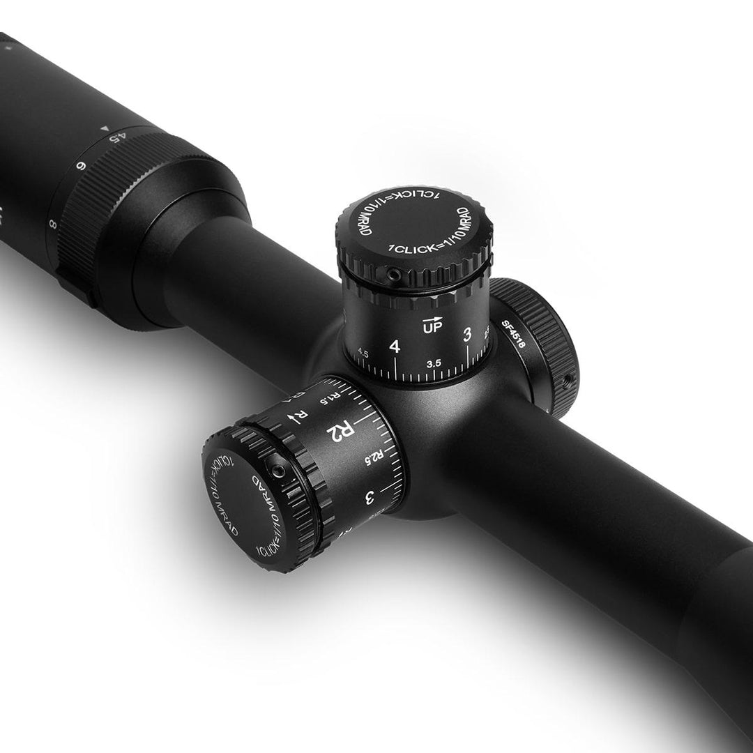 Wulf Wulf Lightning 4.5-18x44 SFP Half Mildot Side Focus (1 inch) Rifle Scope W/Rings