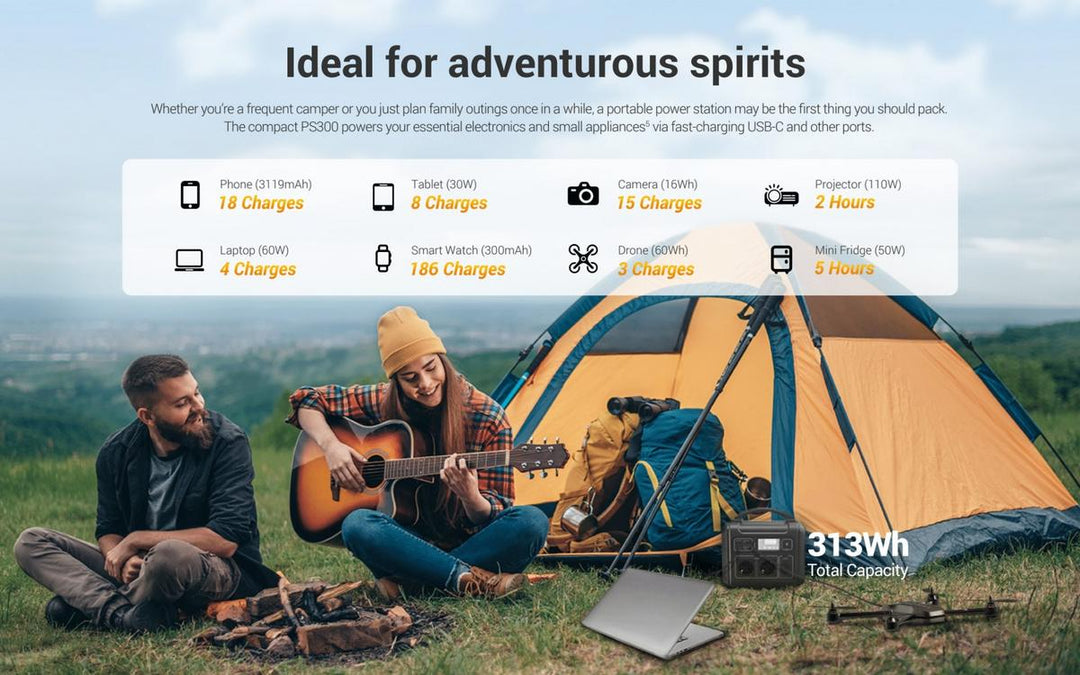 EZVIZ EZVIZ 300 Watt PS300 313Wh Portable Power Station