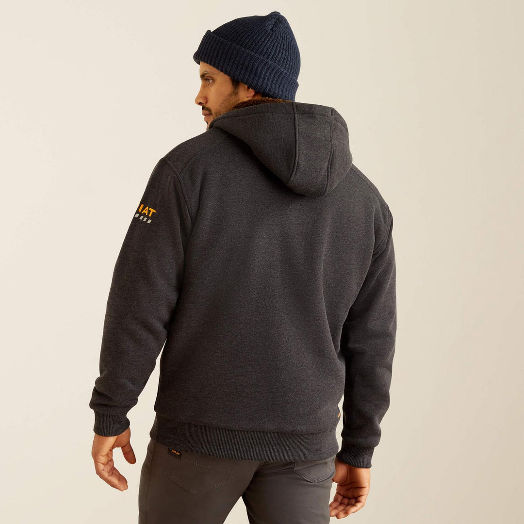 Ariat Mens Rebar All-Weather Sherpa-Lined Full Zip Hoodie – view 2