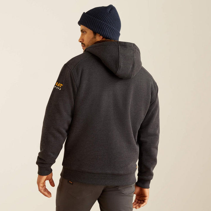 Ariat Mens Rebar All-Weather Sherpa-Lined Full Zip Hoodie – view 2