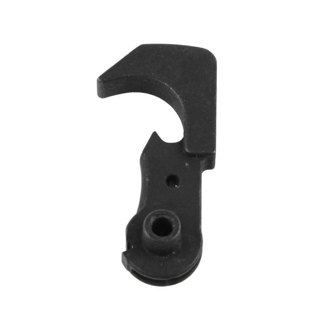 Smith & Wesson M&P 15-22 hammer with J pin, black steel hammer component shown side-on with the hooked spur and pivot hole