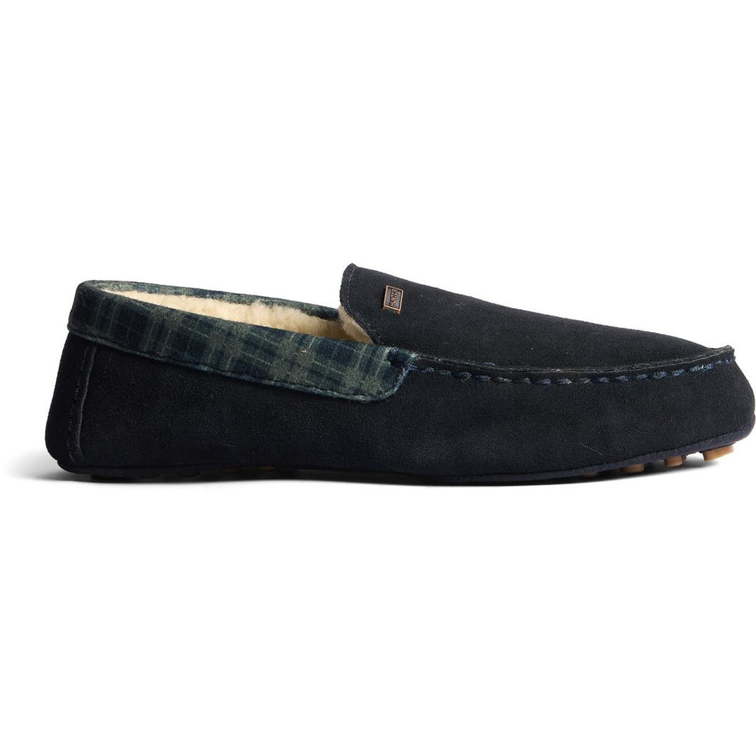 Hunter Moccassin Slipper Navy