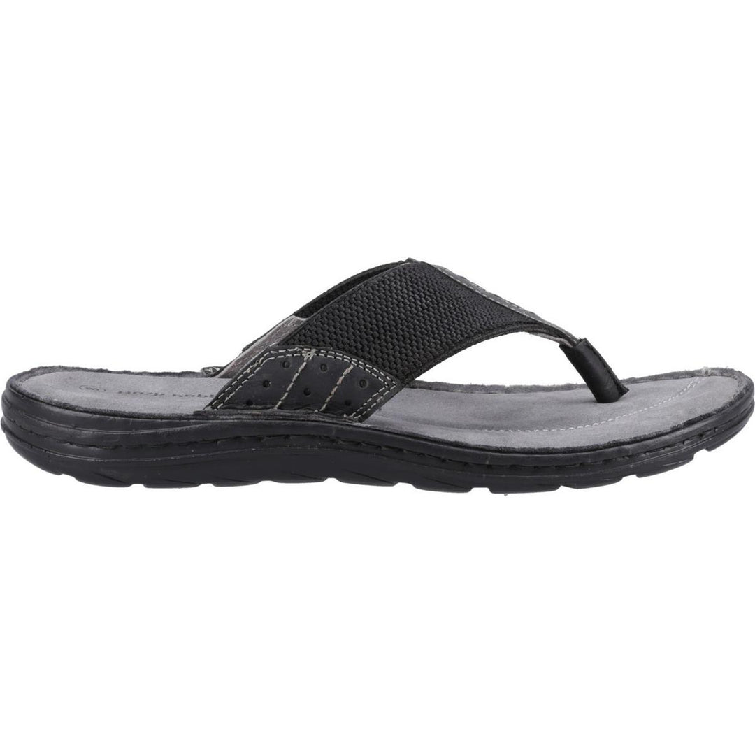 Hush Puppies Alan Toepost Sandal Black