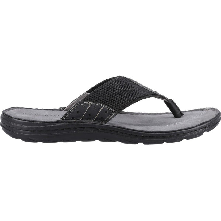 Hush Puppies Alan Toepost Sandal Black