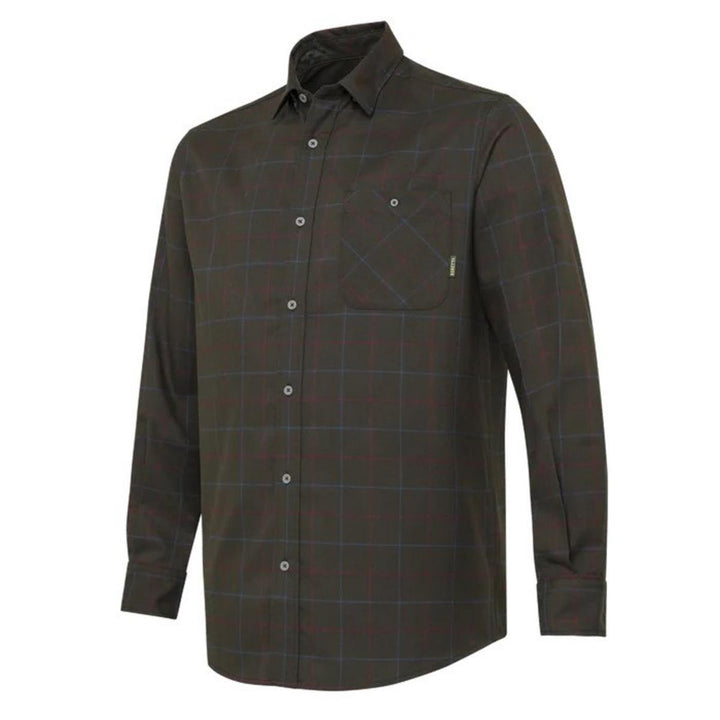 Beretta JARGO STRETCH SHIRT Bark & Burgundy Check