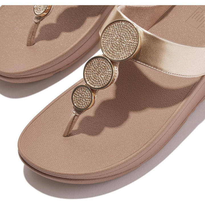 Fitflop Halo Toe Post Sandals Metallic Beige