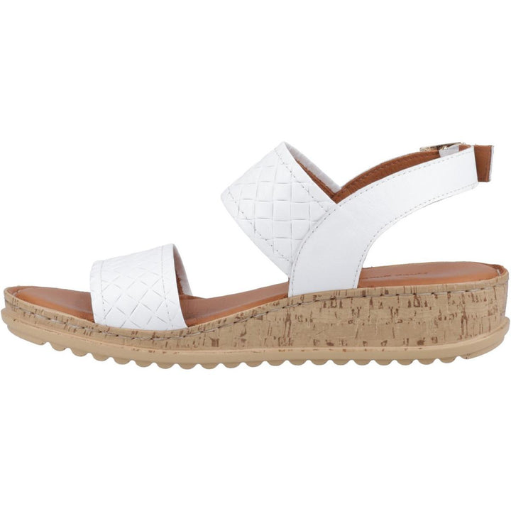 Hush Puppies Ebony Woven Sandal White