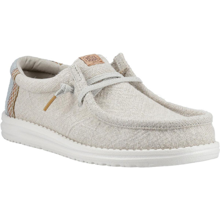 HEYDUDE Wally Jute Shoes Stone Grey/Iceberg Green