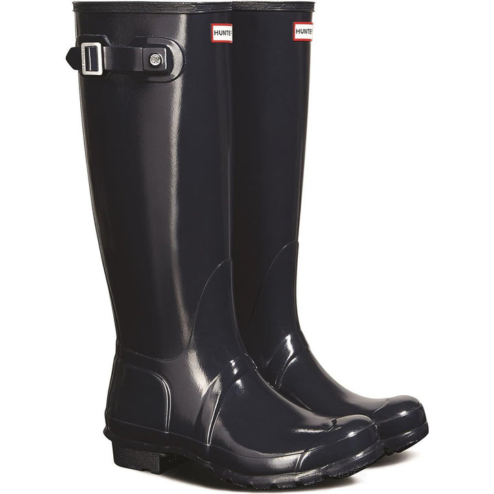 Hunter Original Tall Gloss Wellington Boots Navy