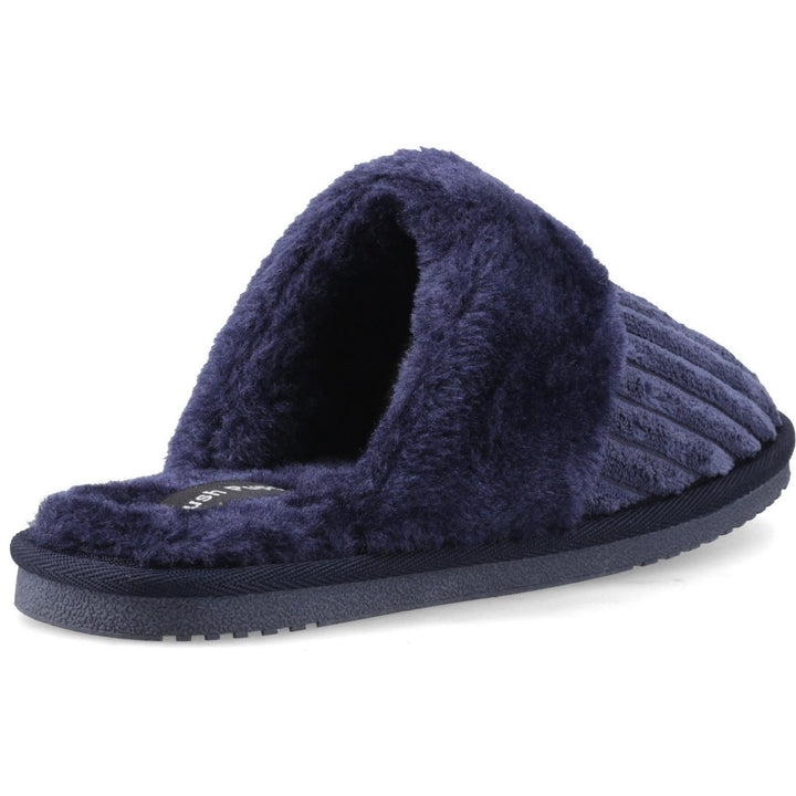 Arianna Cord Slipper Navy