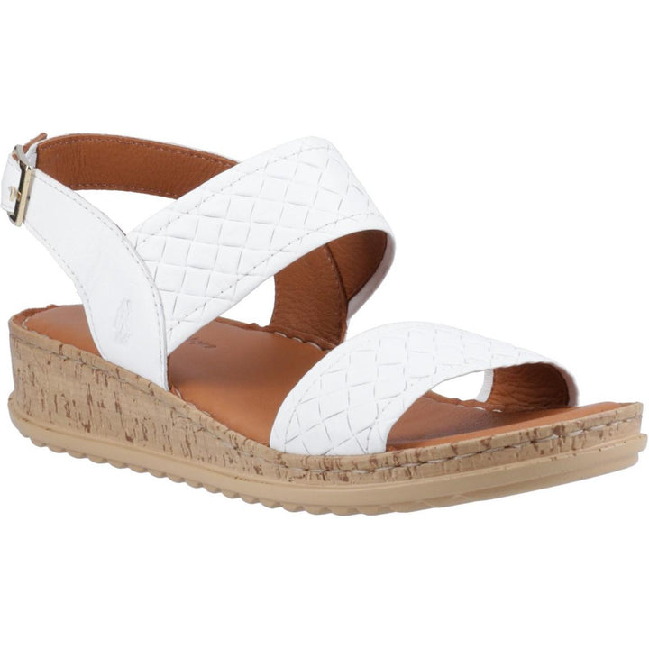 Hush Puppies Ebony Woven Sandal White