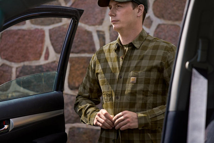 Harkila Härkila Scandinavian L/S shirt Dark olive check – view 8