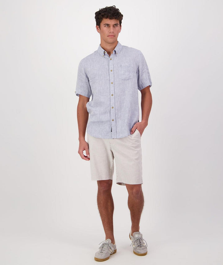 Swanndri Men's Humber Linen Short Sleeve Shirt