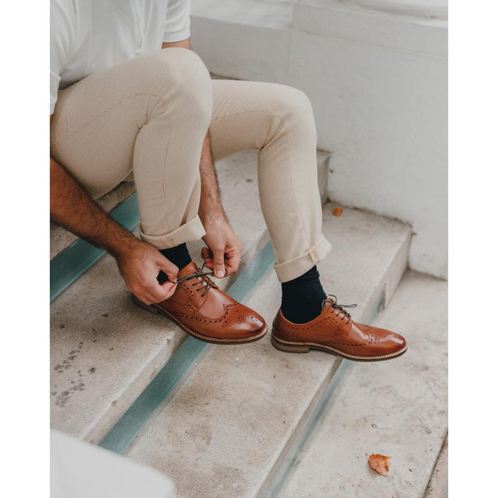 Hush Puppies Bryson Lace Shoes Tan