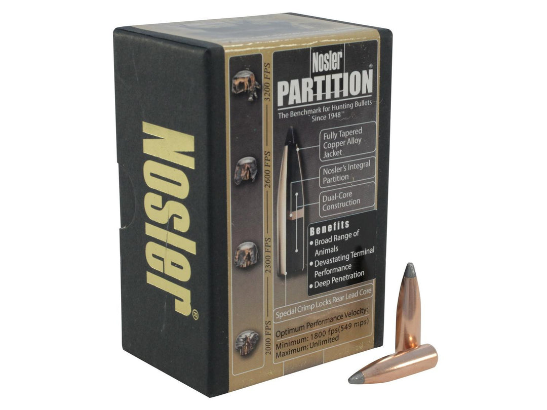 Nosler Partition 7mm 140gr Spitzer Bullets Box 50