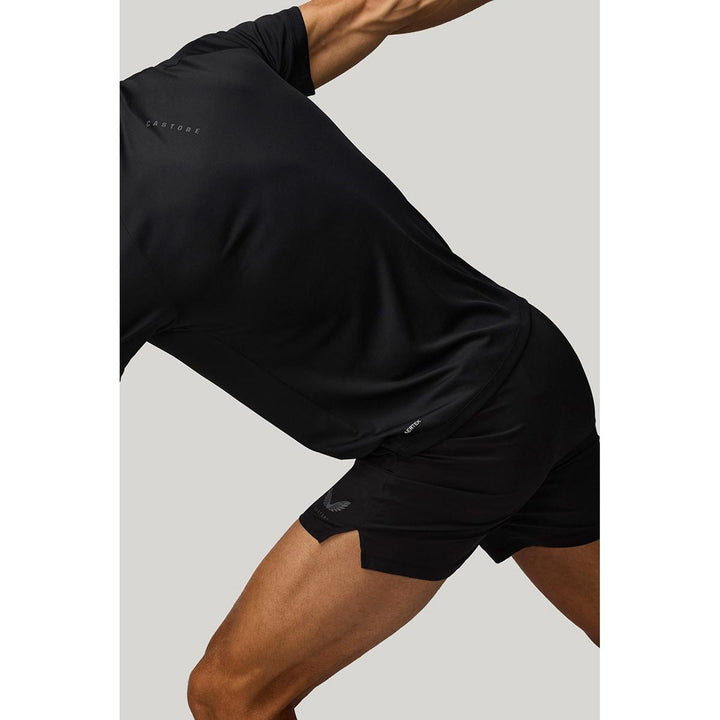 Castore 5" BRANDED ELASTIC SHORTS CASTORE BLACK/CASTORE GUNM – view 4