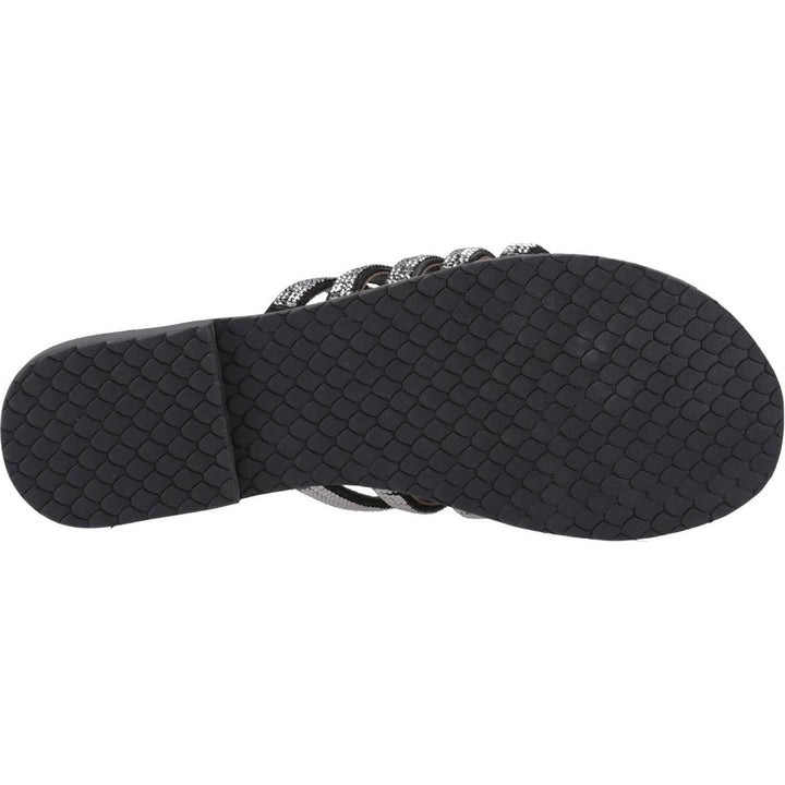 Hush Puppies Paris Slide Sandal Black/Silver – view 3