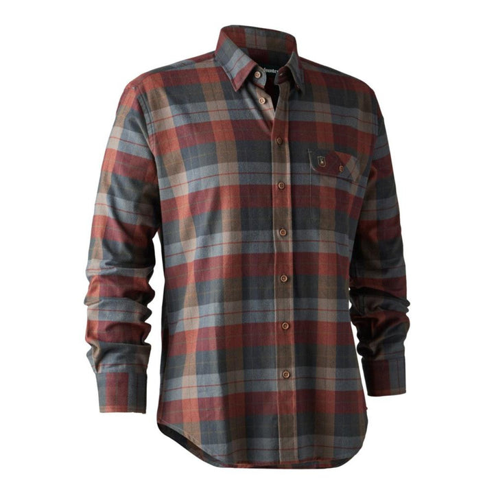Deerhunter Ryan Shirt Red Check Mens Flannel Shirt