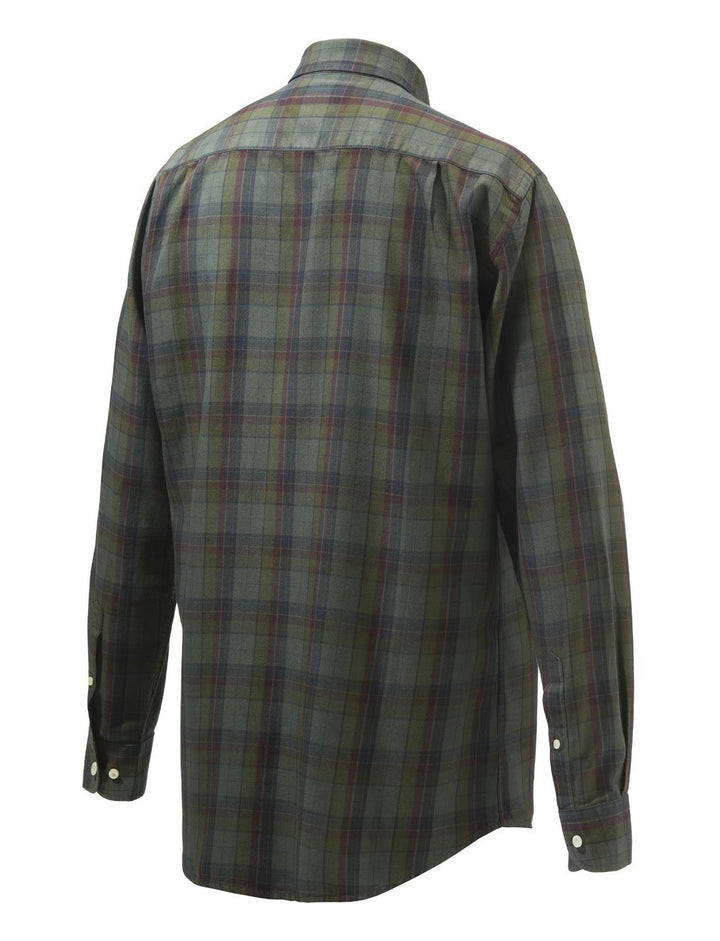 Beretta WOOD BUTTON DOWN SHIRT Green & Red Overd. Moss – view 4