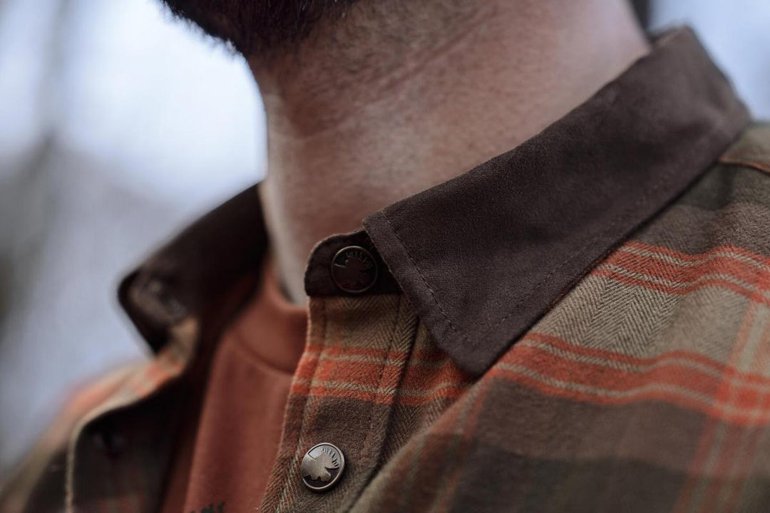 Harkila Aivak L/S shirt Autumn orange check