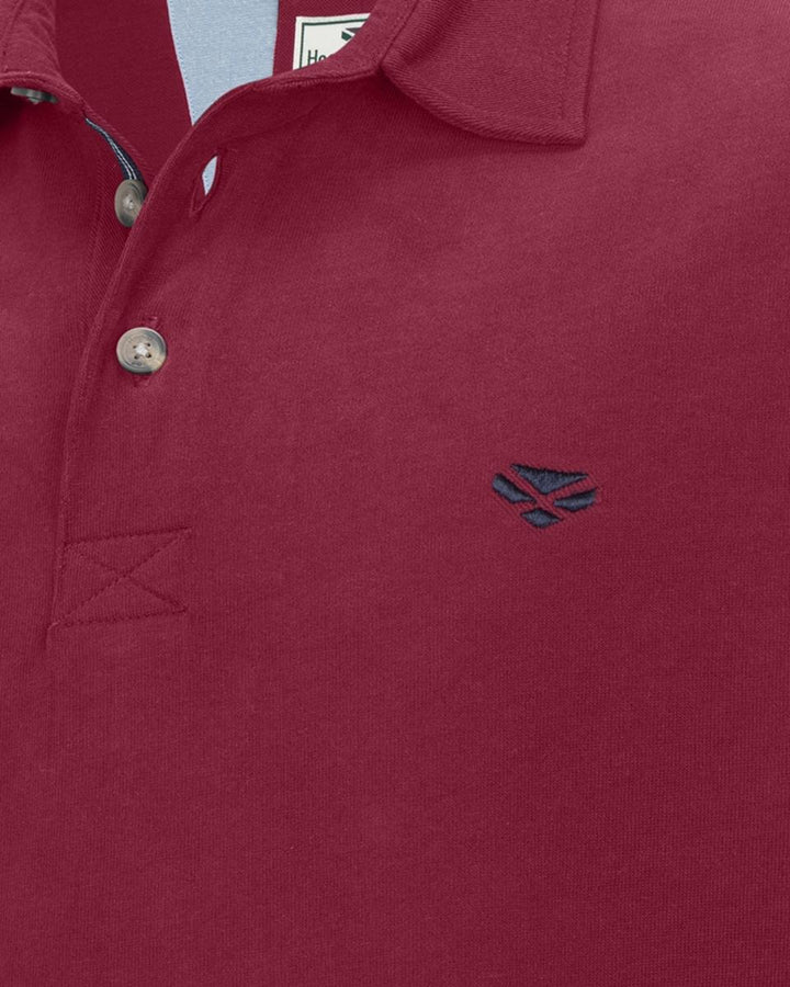 Hoggs of Fife Moffat LS Rugby Shirt - Burgundy