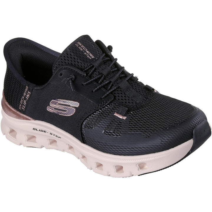 GLIDE-STEP PRO RADIANT STRIDE Black Mesh/Rose Gold Trim