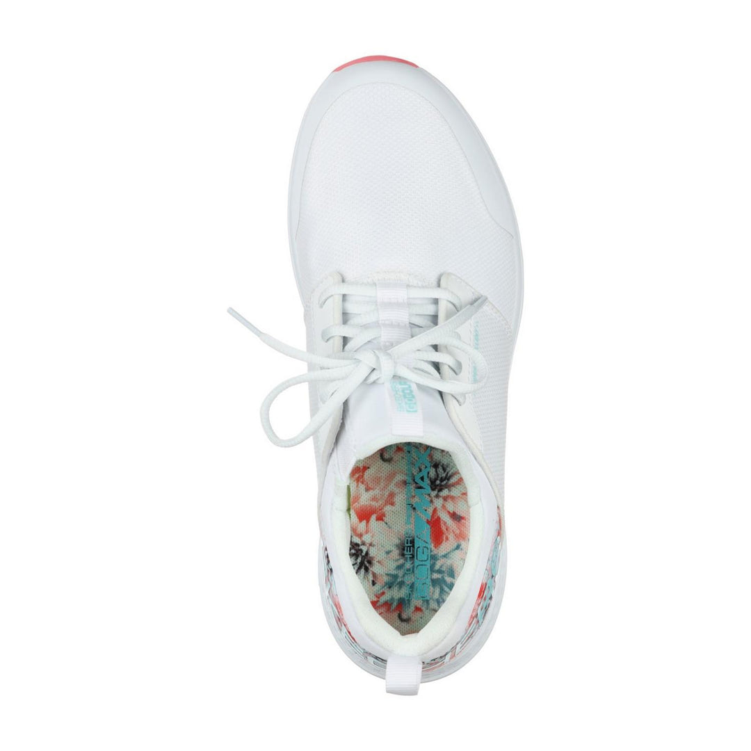 Skechers Performance Go Golf Max Sport Tropics Sports Shoes White/Multi - Lightweight, responsive ULTRA FLIGHT cushioning, Water-resistant mesh and synthetic upper with tropical print trim