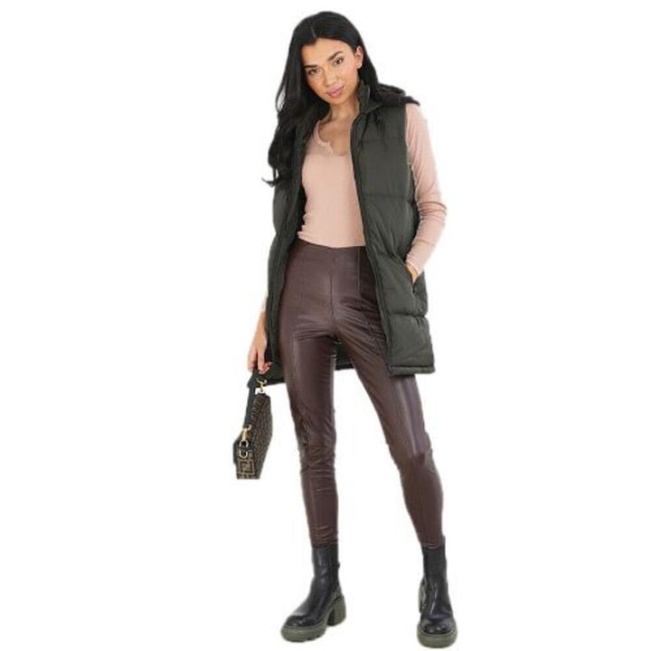 Brave Soul Ladies Brave Soul CELLOLGIL Padded Longline Gilet