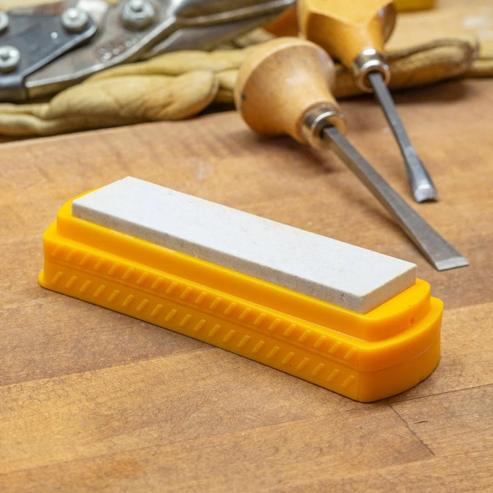 Smiths 4" Natural Arkansas Sharpening Stone w/ Cover