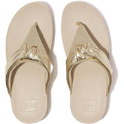 Fitflop Lulu Padded Knot Toe Post Sandals Platino