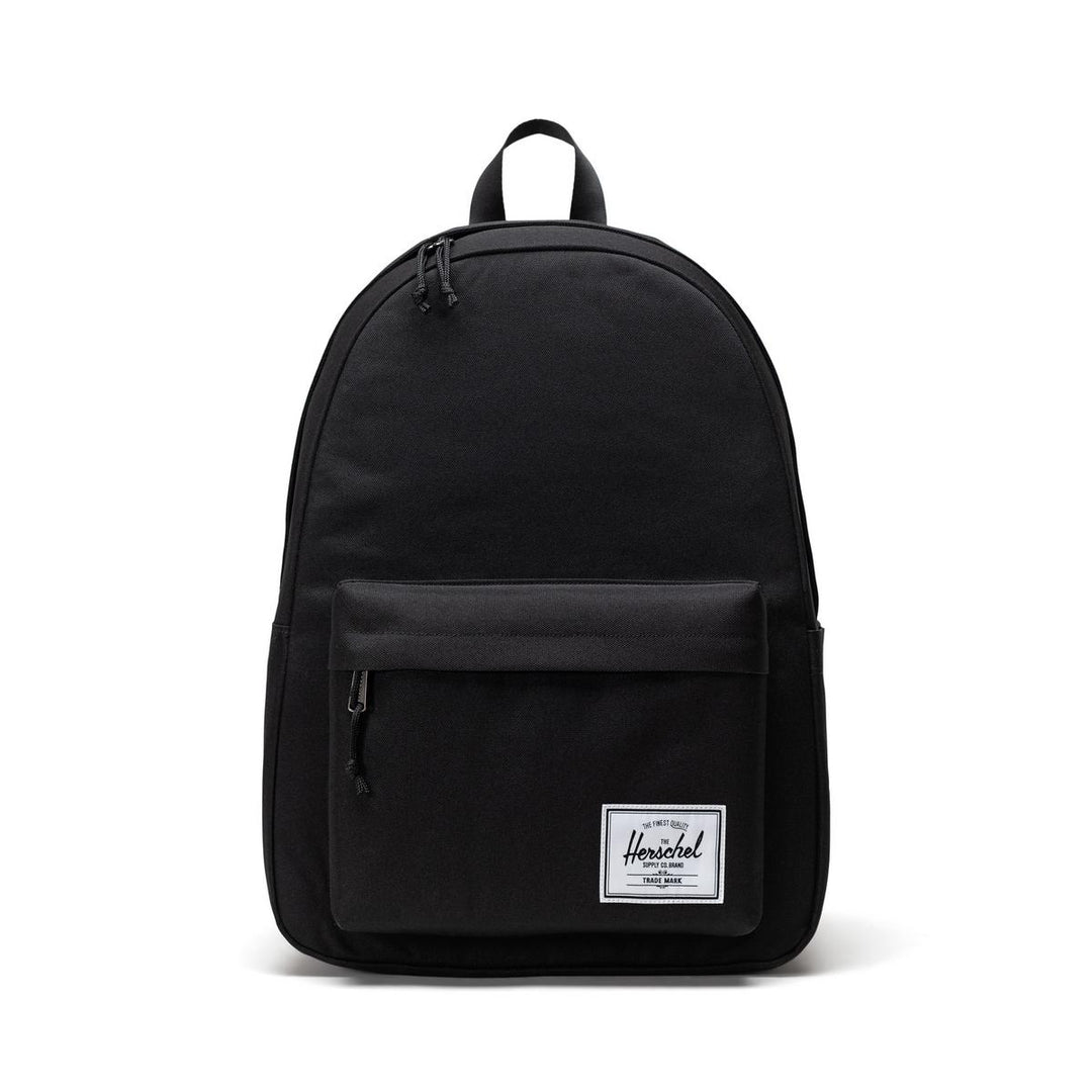 Herschel Bags Classic XL Backpack Black - Tonal stripe EcoSystem Liner, Floating sleeve fits a laptop